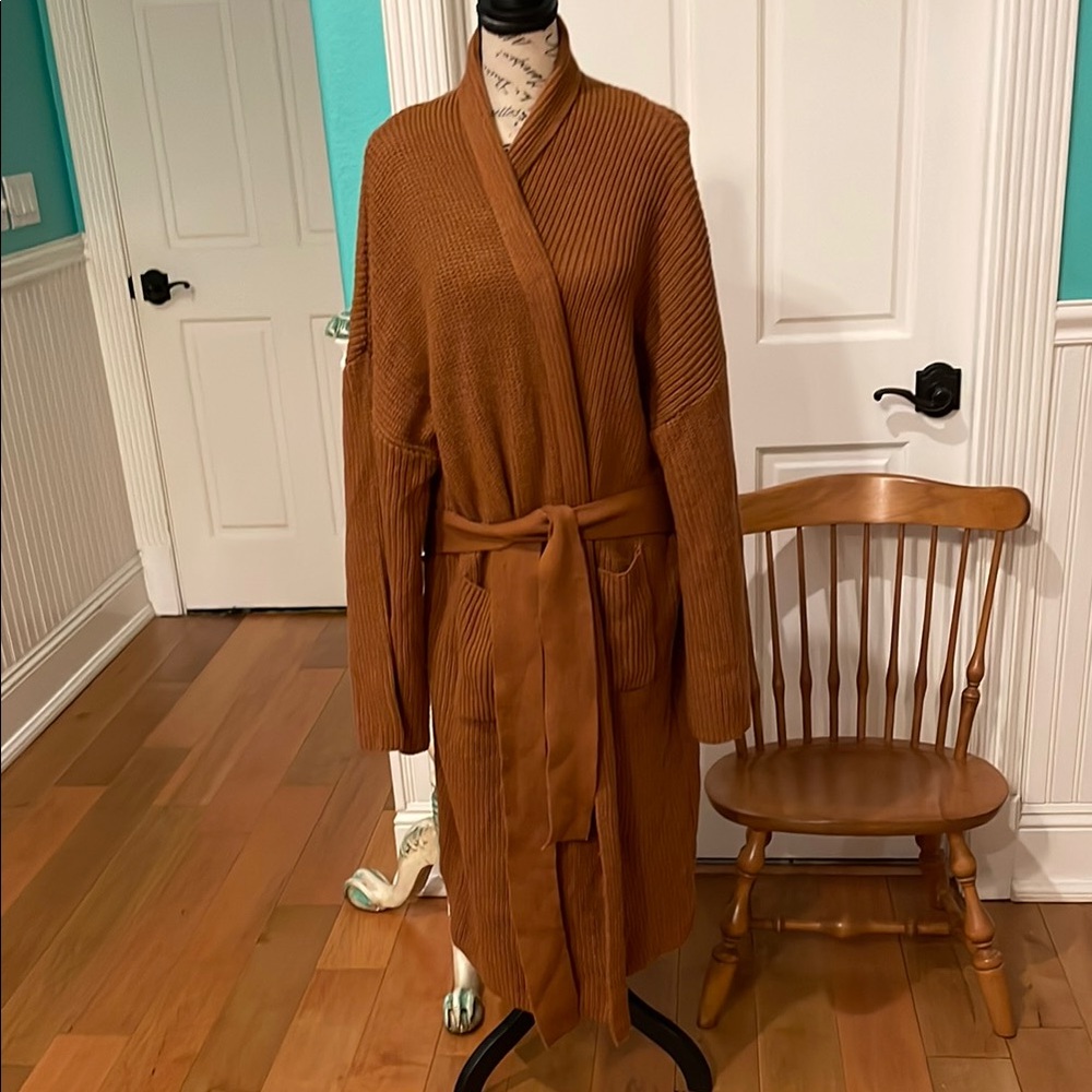 Cozy Brown Knit Cardigan